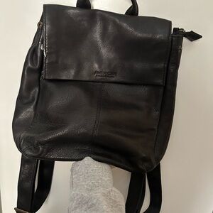 Black Leather Backpack